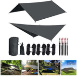Hammock Rain Fly Waterproof Tent Tarp Camping Backpacking Sun Shelter Shelter Shade Lightweight 10x10ft Rip-stop Hammock Canopy