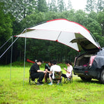 Outdoor 5-8 Person Car Tent with Aluminum Alloy Pole Portable Car Awnings Tent Tarp Sun Shelter for Camping Fishing