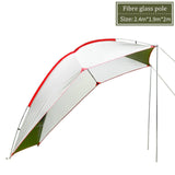 Outdoor 5-8 Person Car Tent with Aluminum Alloy Pole Portable Car Awnings Tent Tarp Sun Shelter for Camping Fishing