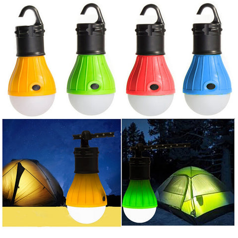 Outdoor Camping Equipment Lantern Tent Light Mini Portable LED Bulb Emergency Hiking Fishing Hanging Hook Flashlight 5 Color Set