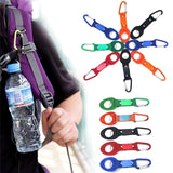 New Arrival Outdoor Sports Kettle Buckles Carabiner Water Bottle Holder Camping Hiking Aluminum Rubber Buckle Hooks High Quality