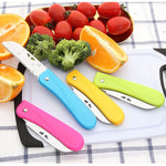 Pocket Pare Peel Ceramic Kitchen Fruit Fold Knife Cutlery Cutter Peeler Picnic Lunch bag box Vegetable Cut Slice keychain camp