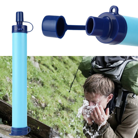 Camping Hiking Emergency Life Survival Portable Purifier Water Filter Straw Gear Safety & Survival