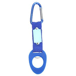 Outdoor Kettle Buckle Carabiner 6cm Aluminum Alloy Buckle Water Bottle Holder Nylon Buckle Hook For Camping Hiking Sports