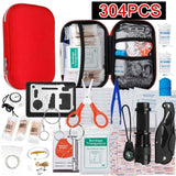 145/261/304 Pcs First Aid Bag Kit Camping Hiking Car Portable Outdoor Medical Emergency Kit Treatment Pack Survival Rescue Box