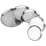 Camping 16-28cm Dia Stainless Steel Tableware Dinner Plate Food Container Thanksgiving Day