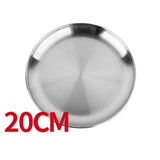 Camping 16-28cm Dia Stainless Steel Tableware Dinner Plate Food Container Thanksgiving Day